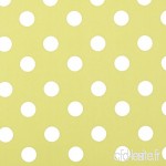 Citron vert et blanc à pois en vinyle PVC en toile cirée facile à nettoyer Nappe ronde carrée ou rectangulaire  vert/blanc  Round 140cm 55" - B071J8R8S3